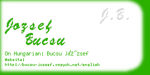 jozsef bucsu business card